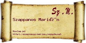 Szappanos Marián névjegykártya